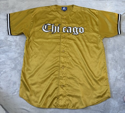 Maglia chicago starter giallo - maglia,