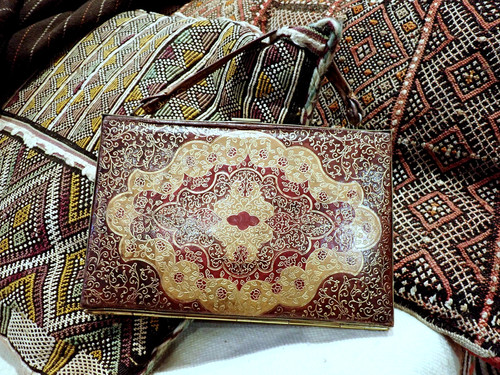 Italian tooled leather - tooled,