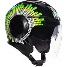 Casco Jet AGV Orbyt modello Ginza Taglia XS Nero Giallo Verde