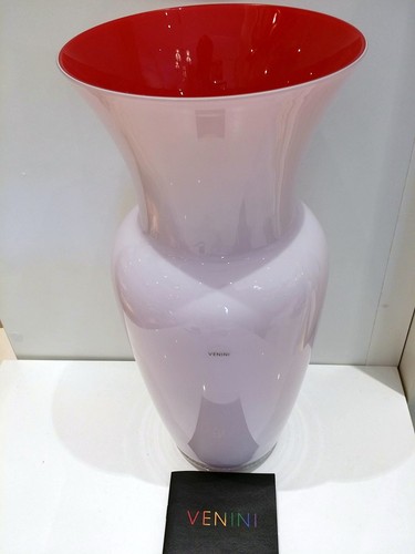 Venini opalino lattimo rosso - venini,