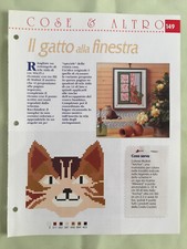 Schema punto croce Ricamo Il gatto alla finestra quadro