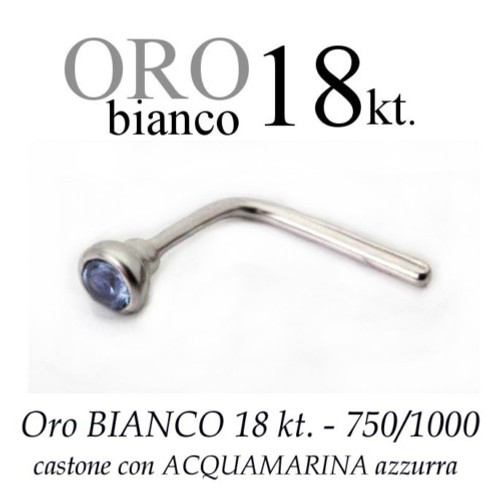 Piercing naso nose oro - oro, bianco
