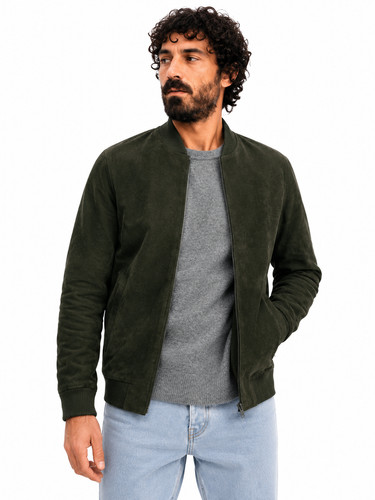 Giubbotto bomber uomo pelle