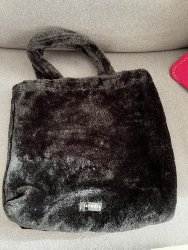 Borsa pelliccia sintetica nero