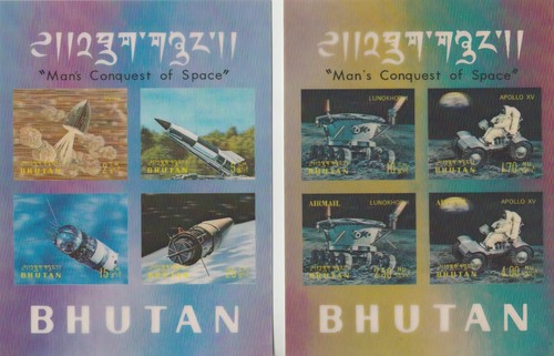 Bhutan 1970 spazio man - bhutan, man's