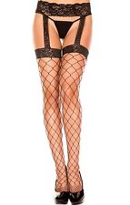 Collant Finti In Pizzo Nero