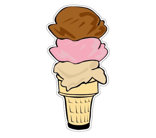 Adesivo tripla paletta gelato - tripla,