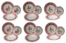 Brandani Natale servizio piatti tavola 18 pz Racconti cod.84777 (Mix)