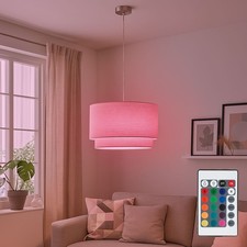 Lampadario Lampada da Cucina Tessuto Cambio Colore Telecomando RGB LED