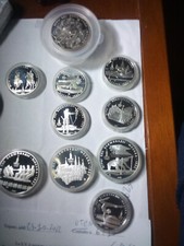 MONETE RUSSE OLIMPIADE 1980  IN ASTUCCI N. 10 = 6 DI 5 PYEAN  /  4 DI 10 PYEAN -