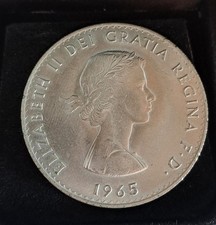 WINSTON CHURCHILL  CORONA MONETA COMMEMORATIVA 1965 REGINA ELISABETTA II