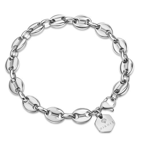 Bracciale argento acciaio inox - argento,