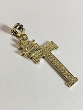 T Initial Crown Charm Pendant