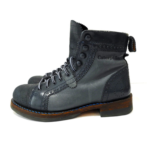 Cat caterpillar blue leather - cat,