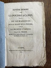 1° Impero - 7° Memoria sulla polvere da sparo - J.L. Proust - 1812