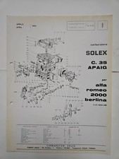 Opuscolo Carburatori Solex