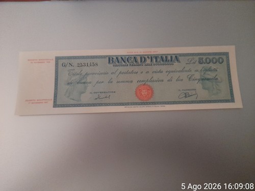 000 lire titolo provvisorio - ,