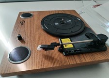 giradischi VIFLYKOO  Vintage  3 Velocità 33/45/78 giri in legno naturale con alt