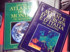 GRANDE ATLANTE D'EUROPA E D'ITALIA + DEL MONDO. LOTTO 2 ATLANTI DE AGOSTINI 1995