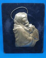  Quadro Cristo madonna con bambino argento 925 vintage
