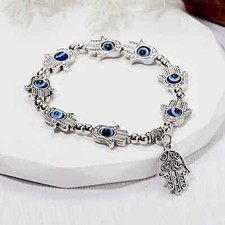 Bracciale mano occhio blu