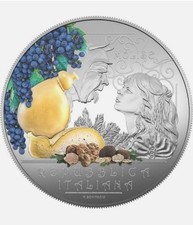 MONETA 5 EURO TINTILIA E CACIOCAVALLO - MOLISE Cultura Enogastronomica 