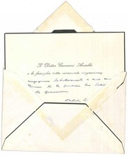 1962 NAPOLI Giovanni ANSALDO - Biglietto ringraziamento lutto - AUTOGRAFO