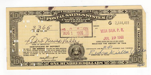 1954 100 vega baja porto - 1954, $100