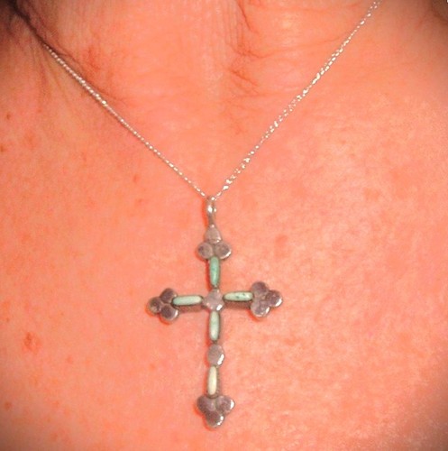 Vecchia collana croce - croce, doppia