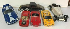 06227 Lotto 6 auto Burago varie scale per ricambi - Peugeot / Ferrari / Mercedes