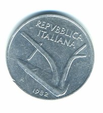 Italy 10 lire 1982  Combined