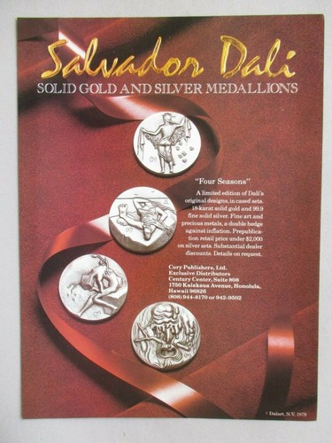 Salvador dalì medaglione oro - salvador,
