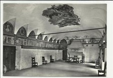 VECCHIA CARTOLINA  VALTELLINA TEGLIO PROVINCIA DI SONDRIO SALONE PALAZZO BESTA