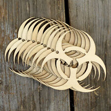 10x Insegna Avvertimento Legno