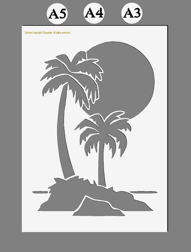 Mylar stencil palme isola - stencil, isola'