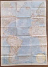CARTINA MAP ATLANTIC OCEAN -