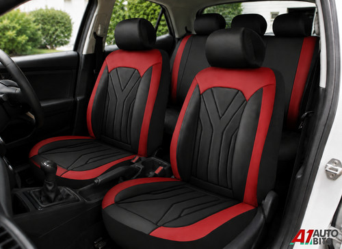 Punto rosso nero ecopelle - nero,