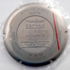 Sector No Limits Titanium 950 Coperchio 5240626009 per 2653995155 Case Back Nos