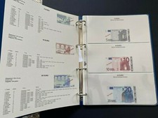 SET ALBUM RACCOGLITORE CUSTODIA INSERTI X BANCONOTE CARTAMONETA EURO MASTERPHIL