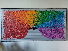 QUADRO DIPINTO A MANO ALBERO