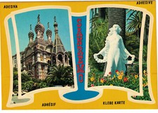 Imperia-SANREMO cartolina ADESIVA non viaggiata perfetta- INTEGRA