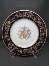 QUALITÀ MUSEALE! Piatto armadio XVIII secolo Sevres 103/4" FIORI porcellana FRANCIA 1770