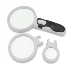 LENTE INGRANDIMENTO 3 IN 1 DA LETTURA 3 LENTI LED LUCE 2.5X 5X 16X SUPPLEMENTARE