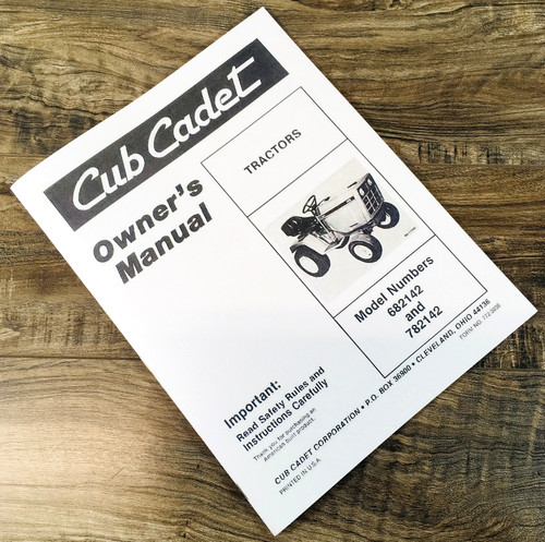 Cub cadet 682 - 682, 782