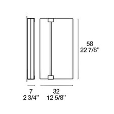 Lampada da parete applique ROCKETTE 58 PARETE moderno bianco e acciaio grigio