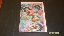 Advertising Italian Pubblicità: dischi 45 giri WALT DISNEY *1969*