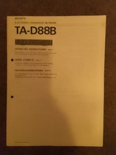 SONY TA-D88B manuale di