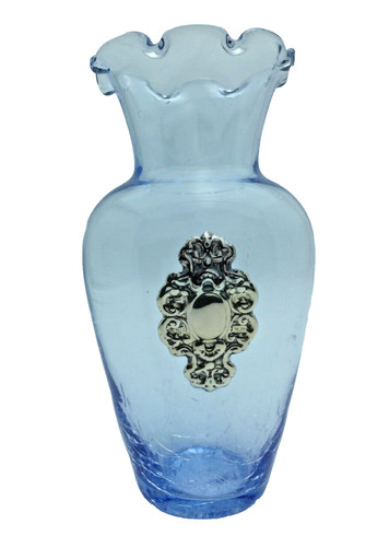 Vaso vetro craquelé soffiato - vetro,