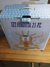 SET FONDUTA 23 PEZZI BOURGUIGNONNE ACCIAIO  LUCIDO FORCHETTE CIOTOLE