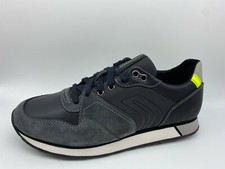 Scarpe Sneakers Geox U Vittoriale C Nero camoscio e pelle SCONTO